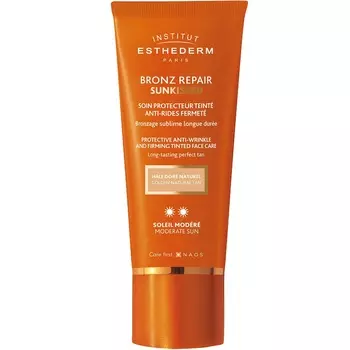 Institut Esthederm Suncare Bronz Repair Крем солнцезащитный с тоном со средней защитой для кожи лица и шеи 50 мл