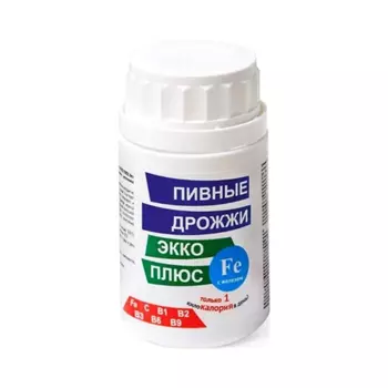 Экко-Плюс Дрожжи пивные с железом таблетки 100 шт