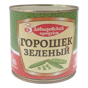 Горошек зеленый Давыдовский продукт консервированный, 400 г
