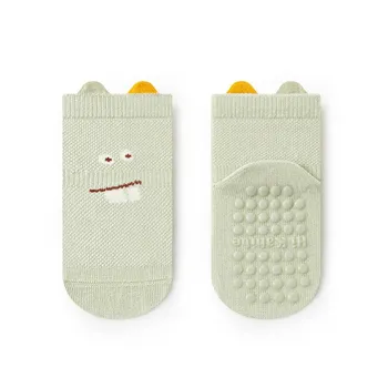 0-5Years Korean Cute Mesh Socks Summer Thin Cotton Boneless Baby Socks For Girls And Boys Children Toddler Non-slip Floor Socks 0-1Years(S)