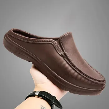 Men s Summer Kitchen Work Safety Men s One Foot Waterproof Anti Slip Oil Proof Black Chef Shoes 46 чёрный