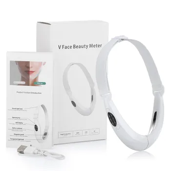 Подбородок V-Line Up Lift Belt Machine LED Фотонная терапия Подтяжка лица Вибрационный массажер для похудения Массажер для лица с двойным подбородком