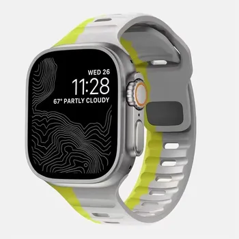 Спортивный ремешок для Apple Watch Ultra band 49 мм 45 мм 40 мм 44 мм 42 мм 41 мм 38 мм Силиконовый браслет с отверстием для воздуха iWatch Serie 8 7 6 SE 5 4 3 38mm 40mm 41mm