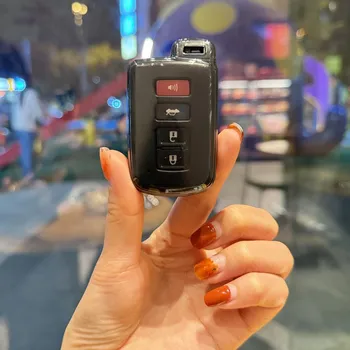 Чехол для ключей от машины с 2/3/4 кнопками для Toyota Prius CHR Aygo Corolla Yaris RAV4 Camry Land Cruiser Highlander Prado Auris Avalon