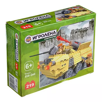 ИГРОЛЕНД Армия Конструктор машина огневой поддержки, 219дет., пластик, 20х15х6см