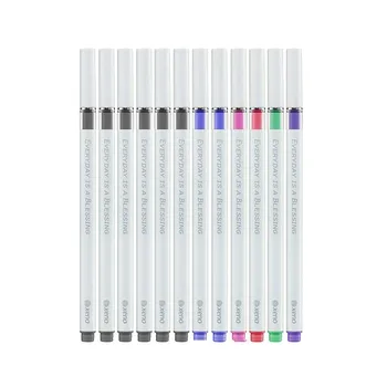 Xeno Vivid Liner Fine Point Gel Pen 0,38 мм кончик иглы 12 различных цветов в наличии Black 12pcs