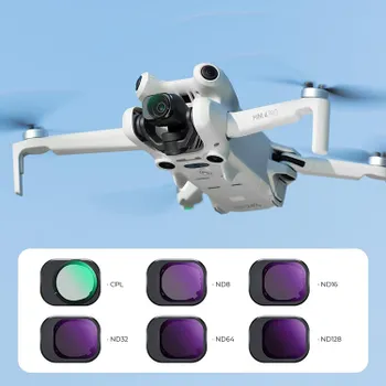 Комплект светофильтров K&F Concept Nano-X CPL + ND для DJI Mini 4 Pro (6шт) SKU.2080