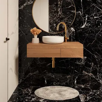 Глазурованный керамогранит Arcadia Ceramica Torino Black High Gloss 60x120 см 1.44 м глянцевый цвет черный