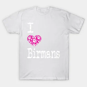 Футболка женская I Heart Birmans Love Birmans Cat Breed Harajuku Print Kawaii футболка летняя женская футболка с коротким рукавом топ футболка S розовый