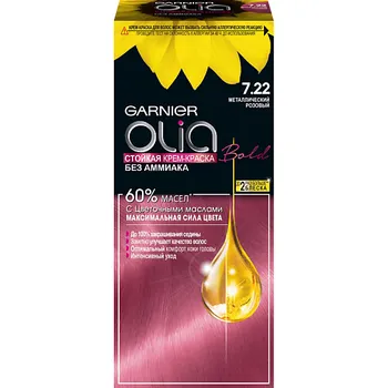 GARNIER Стойкая крем-краска для волос с цветочными маслами, без аммиака Olia