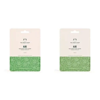 The Body Shop Успокаивающая тканевая маска с алоэ вера, успокаивающая чувствительную кожу, веганская, 0,6 жидких унций