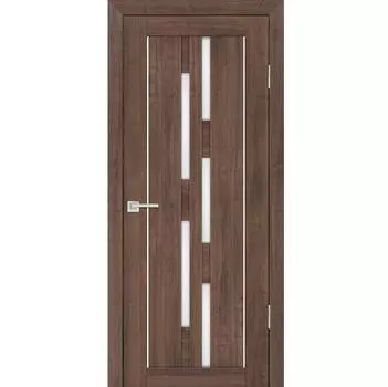 Дверь межкомнатная Profilo Porte PS-33 экошпон Орех пасадена стекло белый сатинат 1900х550 мм