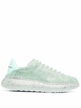 Philipp Plein кроссовки Runner с кристаллами, зеленый
