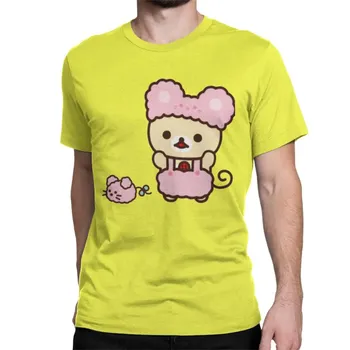 Новинка Rilakkuma Korilakkuma футболки унисекс Wo унисекс с круглым вырезом из 100% хлопка футболка с короткими рукавами одежда больших размеров 4XL