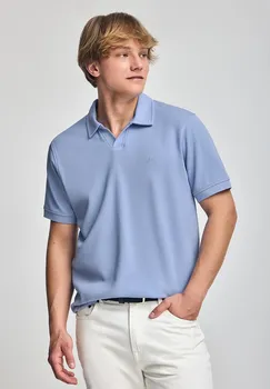 Рубашка поло MICROESTRUCTURE BUTTONLESS MONOGRAM PASCAL Polo Club, синий
