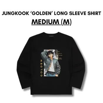 Золотая рубашка с длинным рукавом BTS Jungkook S