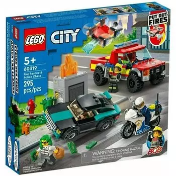 Конструктор LEGO City 60319 Пожарная бригада и полицейская погоня