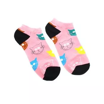 Короткие носки Krumpy «Питомцы. Котик» 35-40, розовые