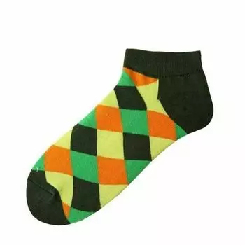 Короткие Носки Krumpy Socks Cell, 37-44, жёлто-зеленые