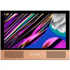 Видеодомофон Slinex Sonik 10 (Black+Pink Gold) цветной, настенный, 10" сенсорный IPS TFT LCD дисплей 16:9, разрешение экрана 1024х600