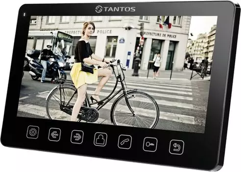 Видеодомофон Tantos Amelie Slim (Black) VZ адаптированный для работы с координатными многоквартирными домофонами