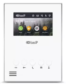 Видеодомофон BAS-IP AU-04LA WHITE индивидуальный