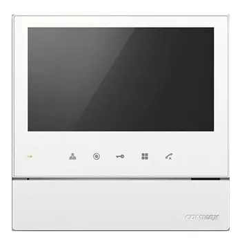 Видеодомофон COMMAX CDV-70H2/VZ CDV-70H2/VZ WHI CDV-70H2, дополнительно вызов аудио/видео +3-х вызывных блоков и 1-й камера наблюдения, цвет - белый