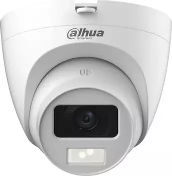 Видеокамера Dahua DH-HAC-HDW1200CLQP-IL-A-0280B-S6 уличная купольная HDCVI с интеллектуальной двойной подсветкой 2Мп; CMOS; объектив 2.8мм