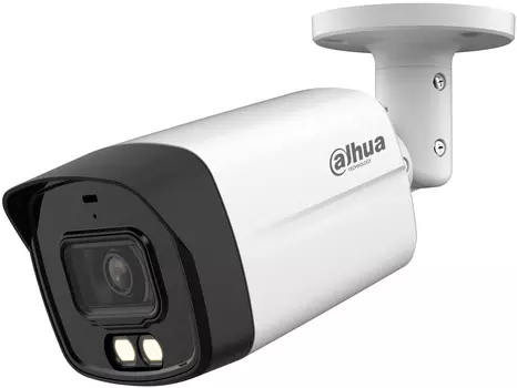 Видеокамера Dahua DH-HAC-HFW1801TLMP-IL-A-0360B-S2 уличная цилиндрическая HDCVI с интеллектуальной двойной подсветкой 8Мп; CMOS; объектив 3.6мм