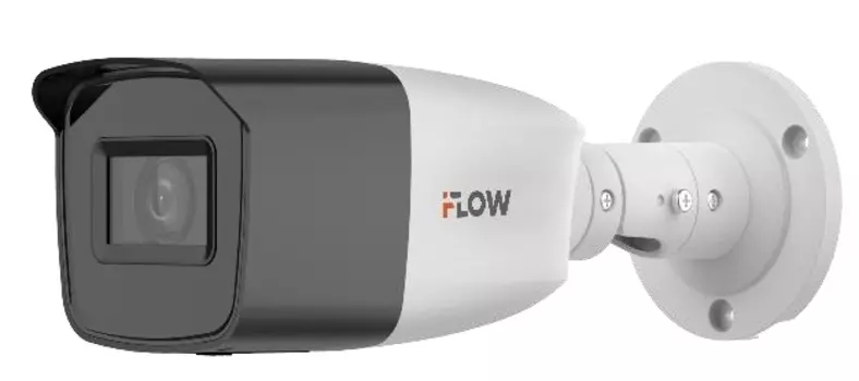 Видеокамера HD-TVI iFlow F-AC-2621Z(2.7-13.5mm) 2Мп уличная цилиндрическая с ИК-подсветкой до 40м, CMOS, вариообъектив 2.7-13.5мм, угол обзора 100° -