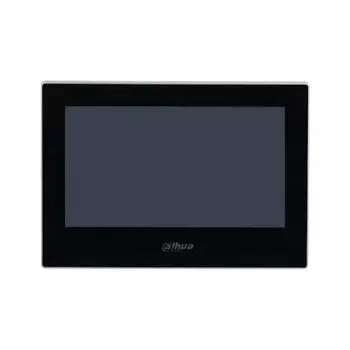 Видеодомофон Dahua DHI-VTH2621G-WP IP 7 дюймовый с WiFi 2.4ГГц, черный 1024x600 разрешение, ёмкостной сенсорный экран