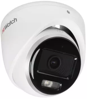 Видеокамера IP HiWatch DS-T203L(C)(2.8mm) 2Мп уличная купольнаяя с LED-подсветкой до 20м, встроенным микрофоном (AoC) и технологией ColorVu