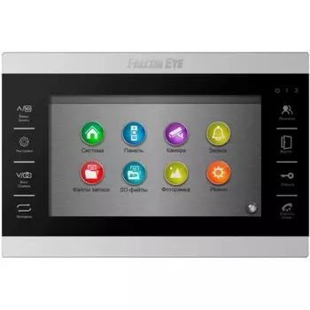 Видеодомофон Falcon Eye FE-70 ATLAS HD (Black) XL MHD адаптированный для работы с цифровыми подъездными домофонами: дисплей 7" TFT; сенсорные кнопки