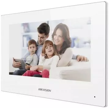 Видеодомофон HIKVISION DS-KH9310-WTE1(B) 7'' TFT-сенсорный экран, разрешение 1024х600, емкостный сенсорный экран/кнопки
