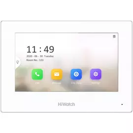 Видеодомофон HiWatch VDP-H3211W IP с WI-FI Сенсорный 7" TFT LCD экран 1024*600; встроенные микрофон и динамик; слот для SD карты до 32Гб; Wi-Fi 2.4ГГц