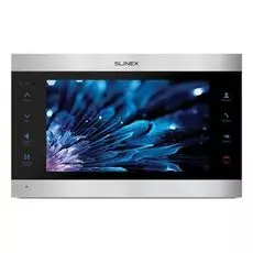 Видеодомофон Slinex SL-10IPT (Silver+Black) цветной, настенный, 10” сенсорный TFT экран 16:9, разрешение экрана 1024х600. Подключение 2-х вызывных пан