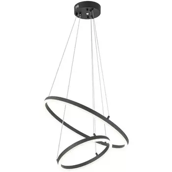 Подвесная люстра (+ночной режим) с пультом Escada Void 10254/2LED 66W Black APP (Умный дом)