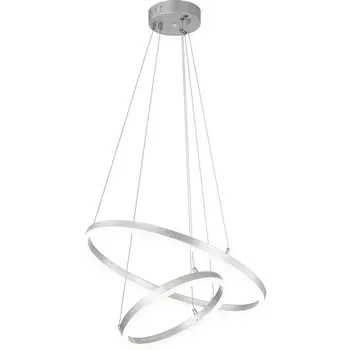 Подвесная люстра (+ночной режим) с пультом Escada Void 10254/2LED 66W Silver APP (Умный дом)