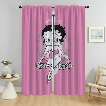 Kitchen Curtains for Living Room Curtain Bettyes Boopes Blackout Curtains 2 Pieces Halloween Decoration Shades Tulle for Bedroom W50xH70cmx2pcs-CL