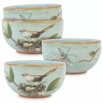 Набор салатников Fitz and Floyd Тулуза 4шт, зеленый