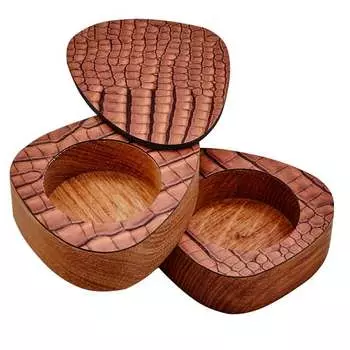 Набор: солонка и перечница LIND DNA CROCO 8x10см, черный, коричневый