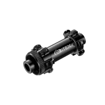Втулка Bitex для GRAVEL, передняя, под ось 12x100 мм, 24 спицы, CenterLock, черная, BX312F24H-12-100BK