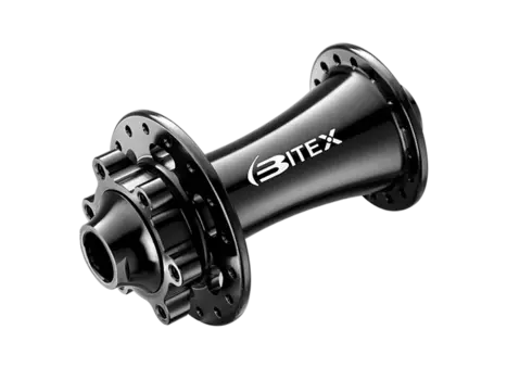 Втулка Bitex, для MTB BOOST, передняя, под сквозную ось 15 мм, ширина 110 мм, 32 спицы, 6 болтов, BX210F32H-15-110BK