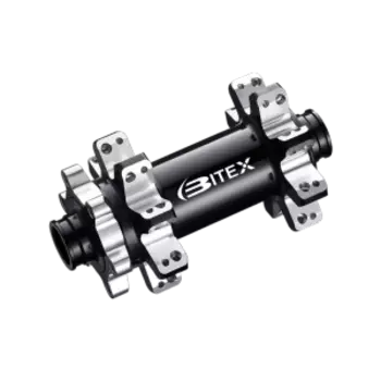 Втулка Bitex, для MTB BOOST, передняя, под сквозную ось 15мм, ширина 110мм, 28 спицы, 6 болтов, BX402F28H-15-110RSBK
