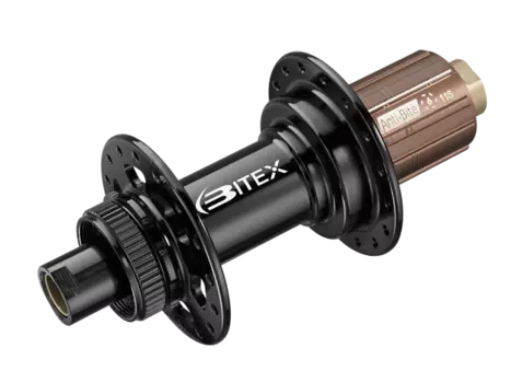 Втулка Bitex для MTB BOOST, задняя, под ось 12x148 мм, 28 спиц, CenterLock, черная, BX212R28H-12-148STBK_ShMS