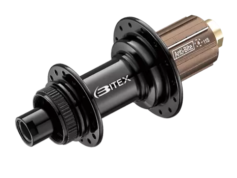 Втулка Bitex для MTB, задняя, под ось 12x142 мм, 28 спиц, CenterLock, BX108R28H-12-142BK_ShST