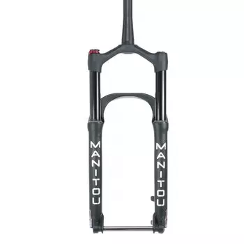 Вилка велосипедная Manitou Mastodon Pro Ext 26/27.5", 100 mm, амортизационная, черный матовый, 191-36890-A601