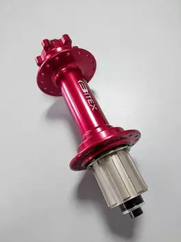 Втулка велосипедная Bitex, задняя, для фэтбайка, барабан Shimano сталь, эксцентрик, красный, FB-MTR-M10-190Red_ShimST