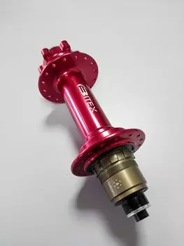 Втулка велосипедная Bitex, задняя, для фэтбайка, барабан SRAM XD, под эксцентрик, 190 мм, красный, FB-MTR-M10-190Red