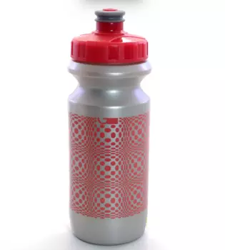Фляга велосипедная Green Cycle DOT, 0.6 л, с большим соском, silver nipple/pink cap/Silver bottle, 0000-049511